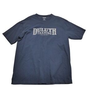 Duluth Trading Co Shirt Mens Large Blue Longtail T Logo Graphic Workwear Tee